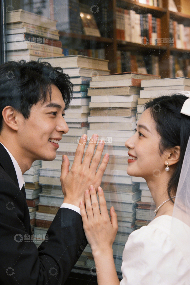 高清大图下载【趣麦麦图】书香婚礼甜蜜瞬间