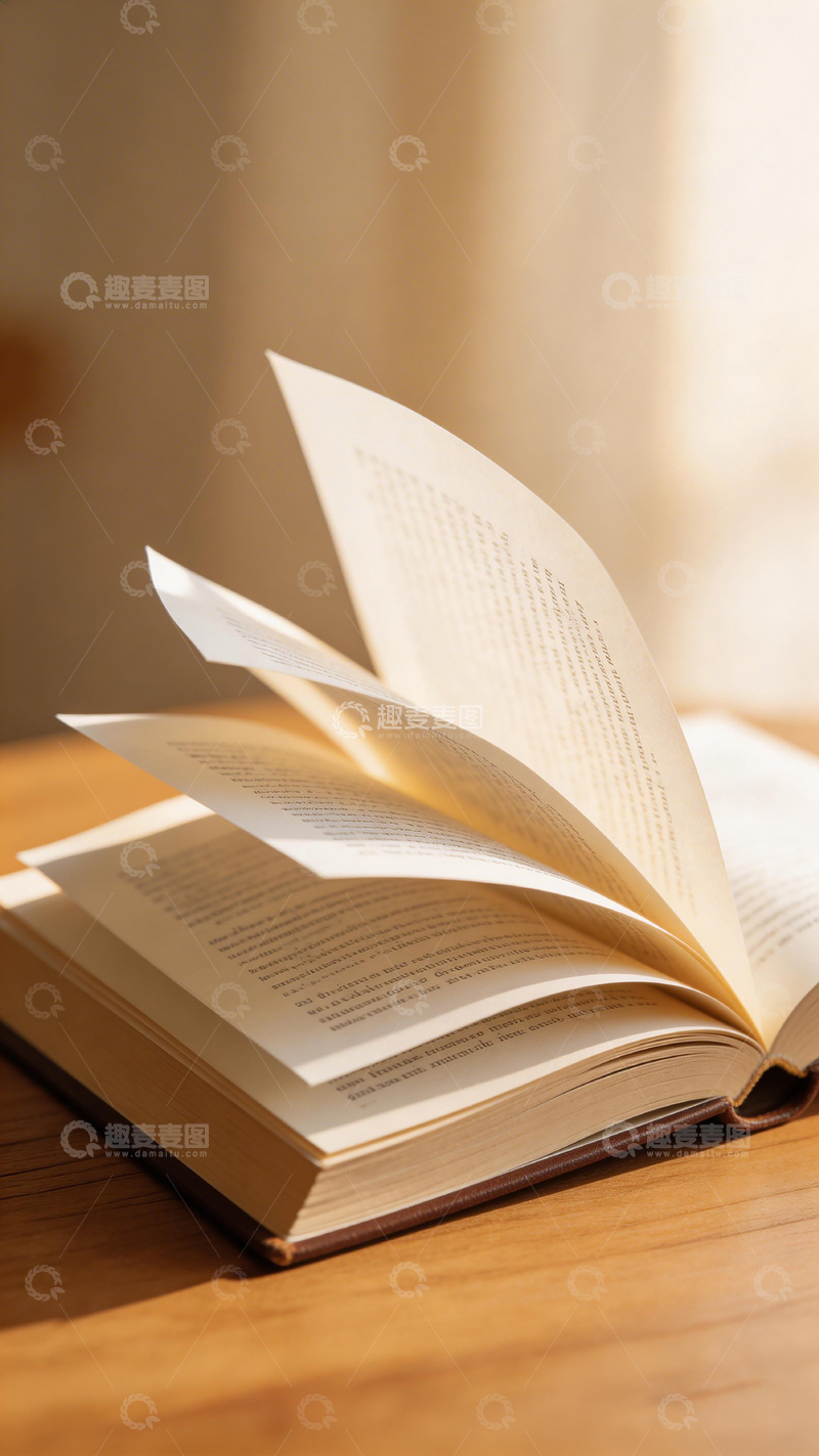 高清大图下载【趣麦麦图】暖光书香阅读时光