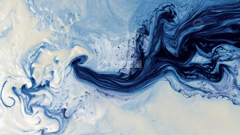 高清大图下载【趣麦麦图】蓝色漩涡的梦境之舞