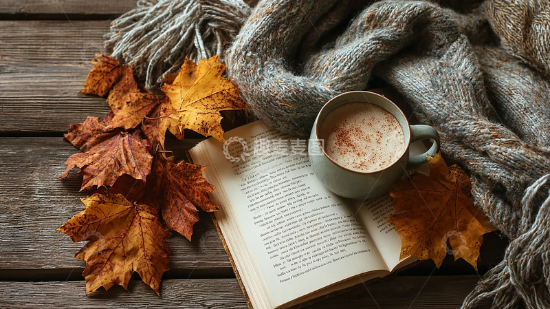 高清大图下载【趣麦麦图】落叶缤纷的秋天画卷