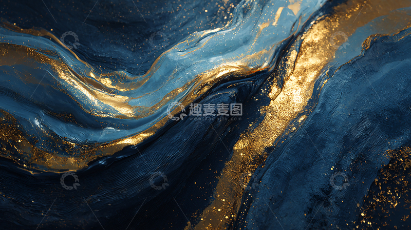 高清大图下载【趣麦麦图】金色梦境中的深蓝海洋