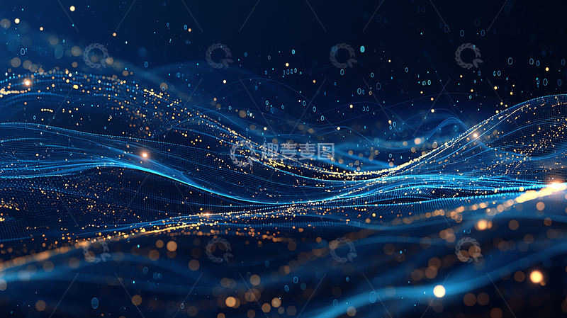 高清大图下载【趣麦麦图】光影交错的数字海洋
