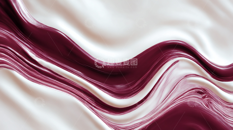 高清大图下载【趣麦麦图】绚丽流动的丝绸画卷