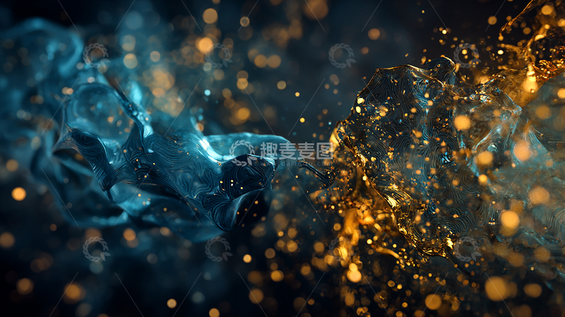 高清大图下载【趣麦麦图】光影交错的液态梦境