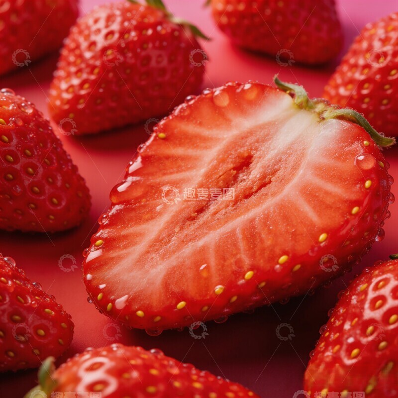 高清大图下载【趣麦麦图】鲜艳草莓特写