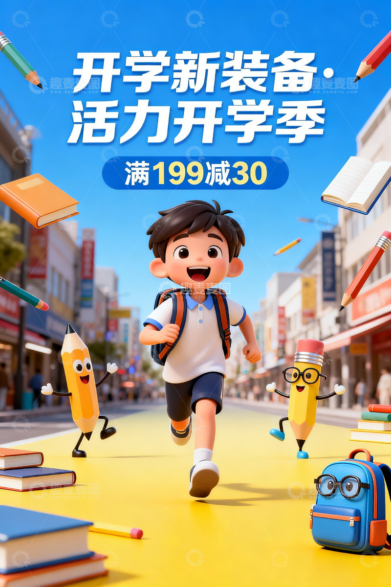 高清大图下载【趣麦麦图】教培商业海报2