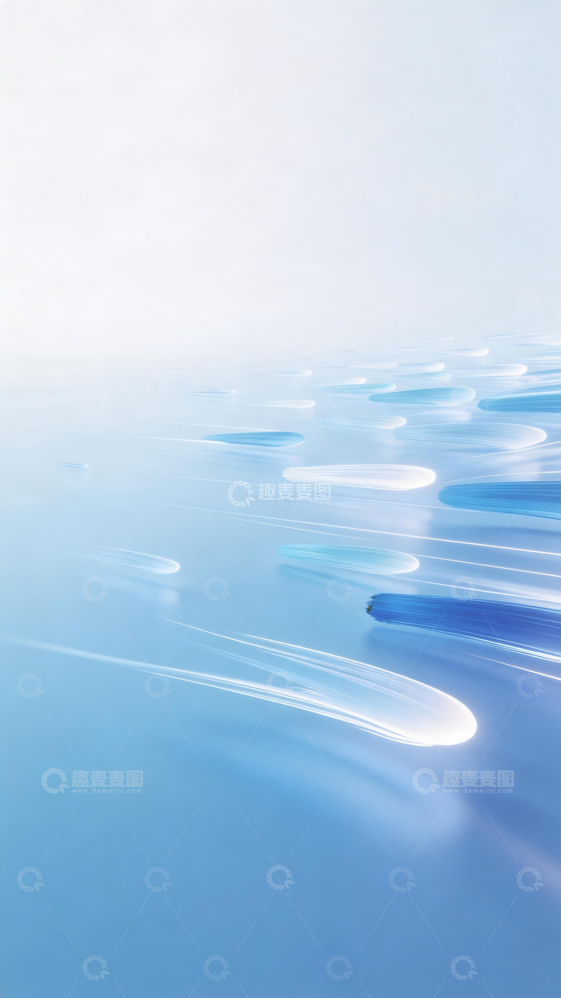 高清大图下载【趣麦麦图】流畅蓝白色渐变空间感背景4