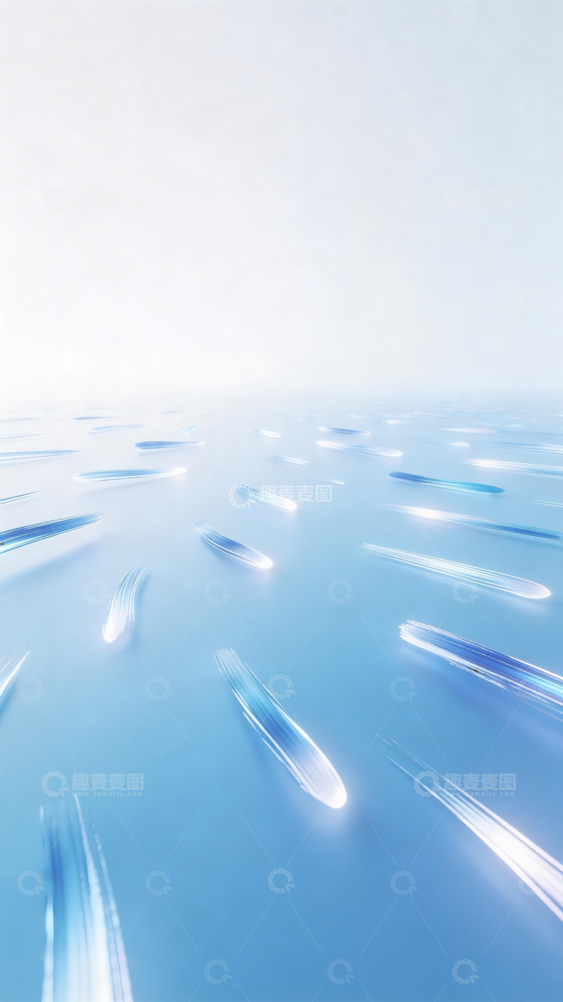 高清大图下载【趣麦麦图】流畅蓝白色渐变空间感背景3