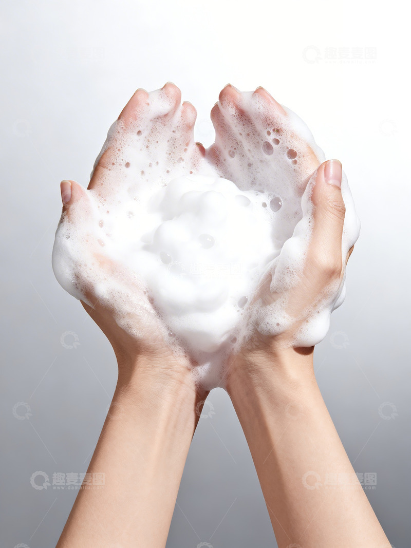 高清大图下载【趣麦麦图】双手不满绵密的泡沫2