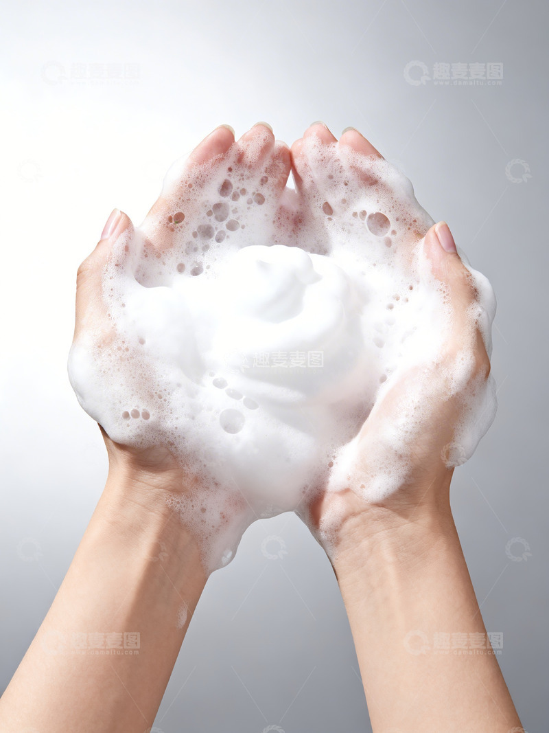 高清大图下载【趣麦麦图】双手不满绵密的泡沫3
