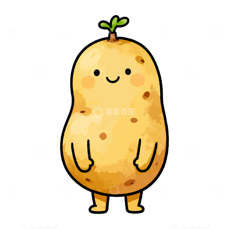 源文件下载【趣麦麦图】可爱土豆卡通形象插画素材