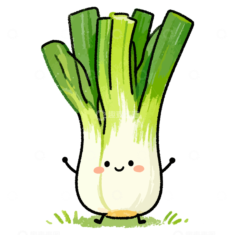 源文件下载【趣麦麦图】卡通可爱大葱拟人设计素材