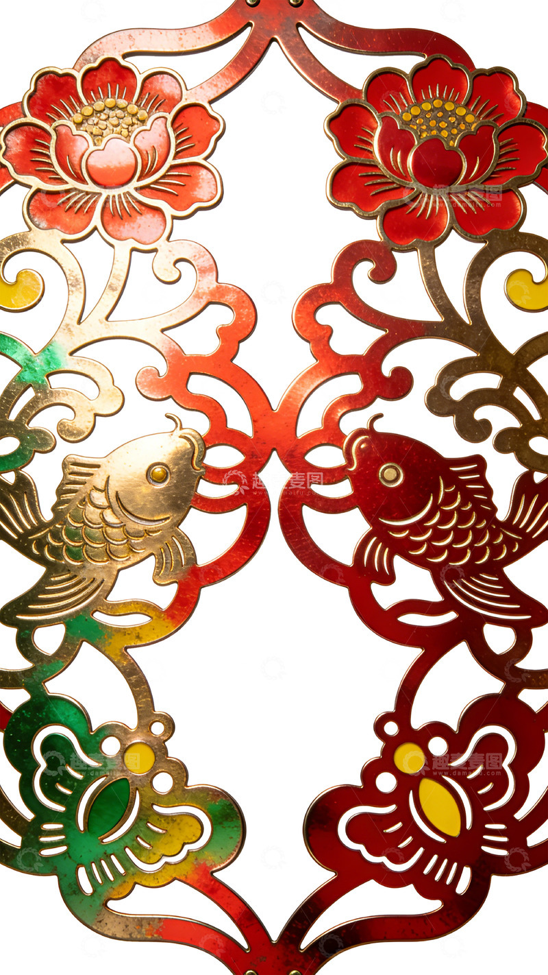 高清大图下载【趣麦麦图】传统中国风格金属镂空装饰画