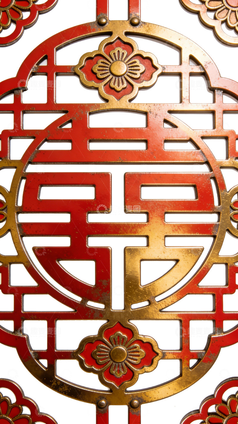 高清大图下载【趣麦麦图】传统剪纸中式花纹装饰图案