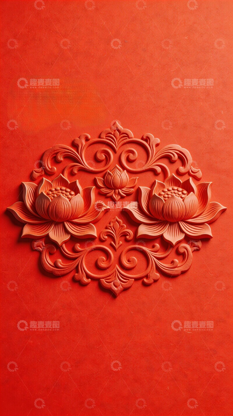 高清大图下载【趣麦麦图】传统雕花艺术装饰图案