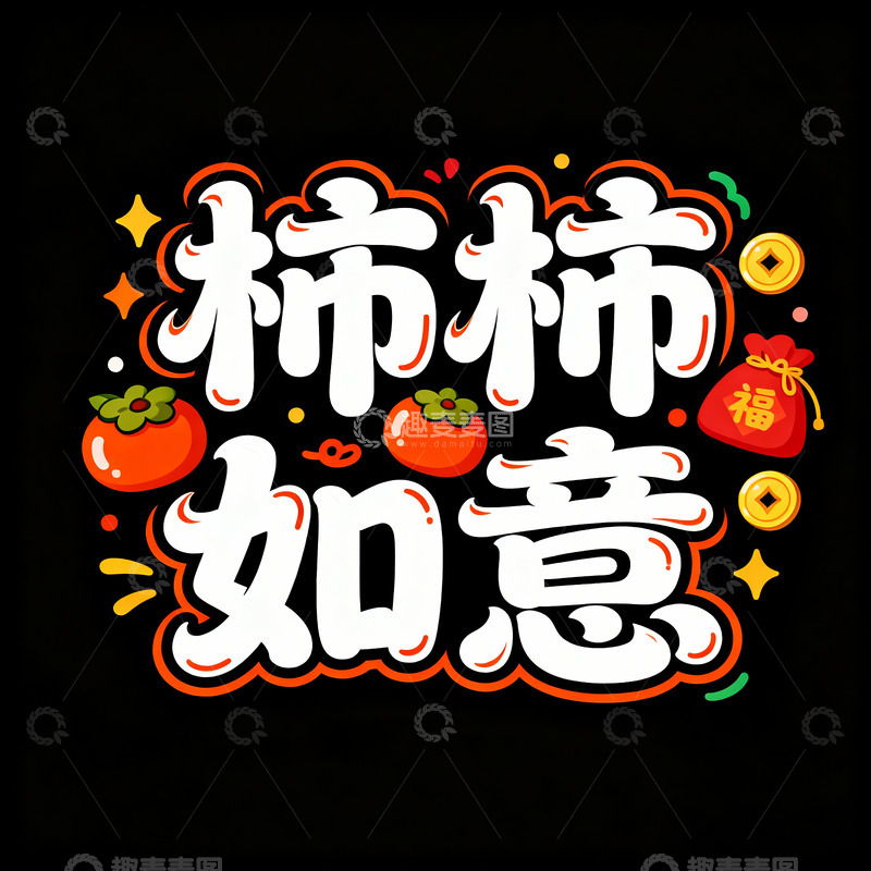 高清大图下载【趣麦麦图】可爱卡通手绘字体设计