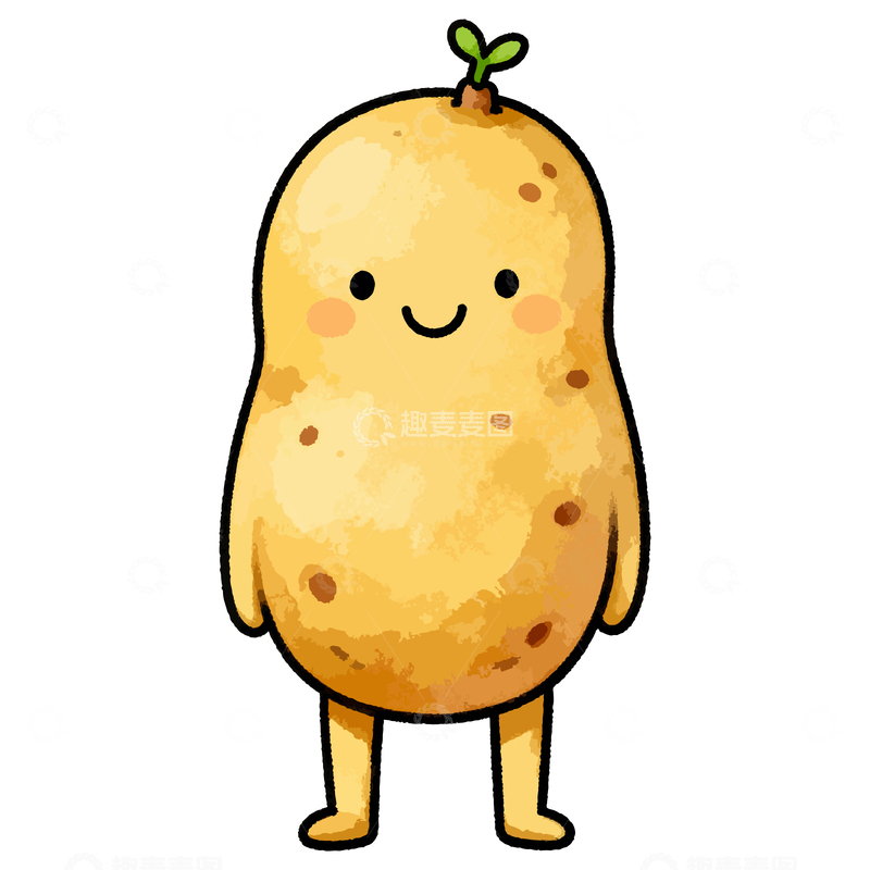 源文件下载【趣麦麦图】可爱卡通土豆拟人形象设计素材