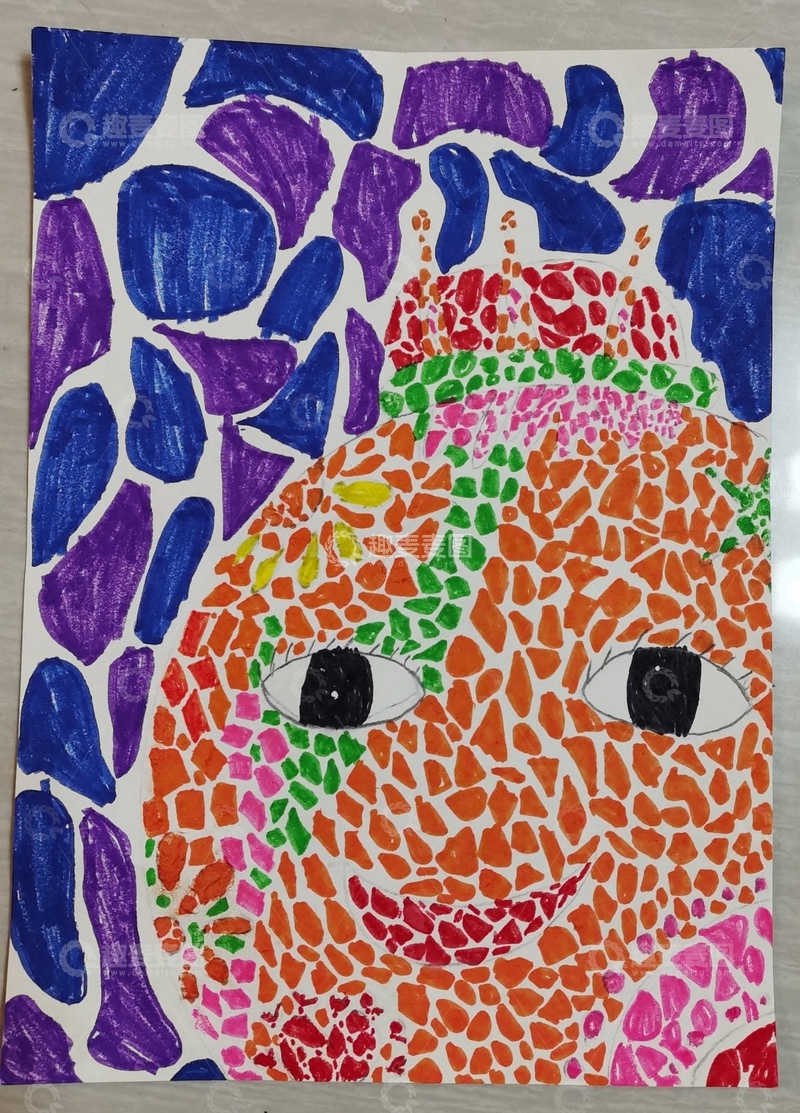 高清大图下载【趣麦麦图】儿童创意画狮子头像