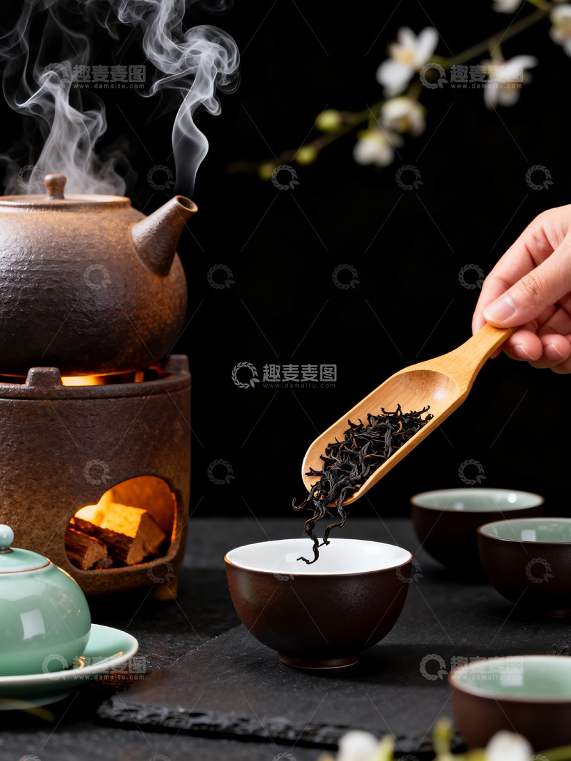 高清大图下载【趣麦麦图】新中式禅意茶道场景