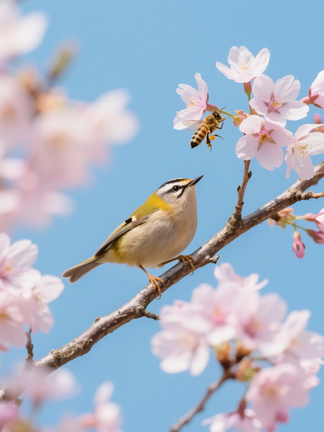 樱花枝头特写