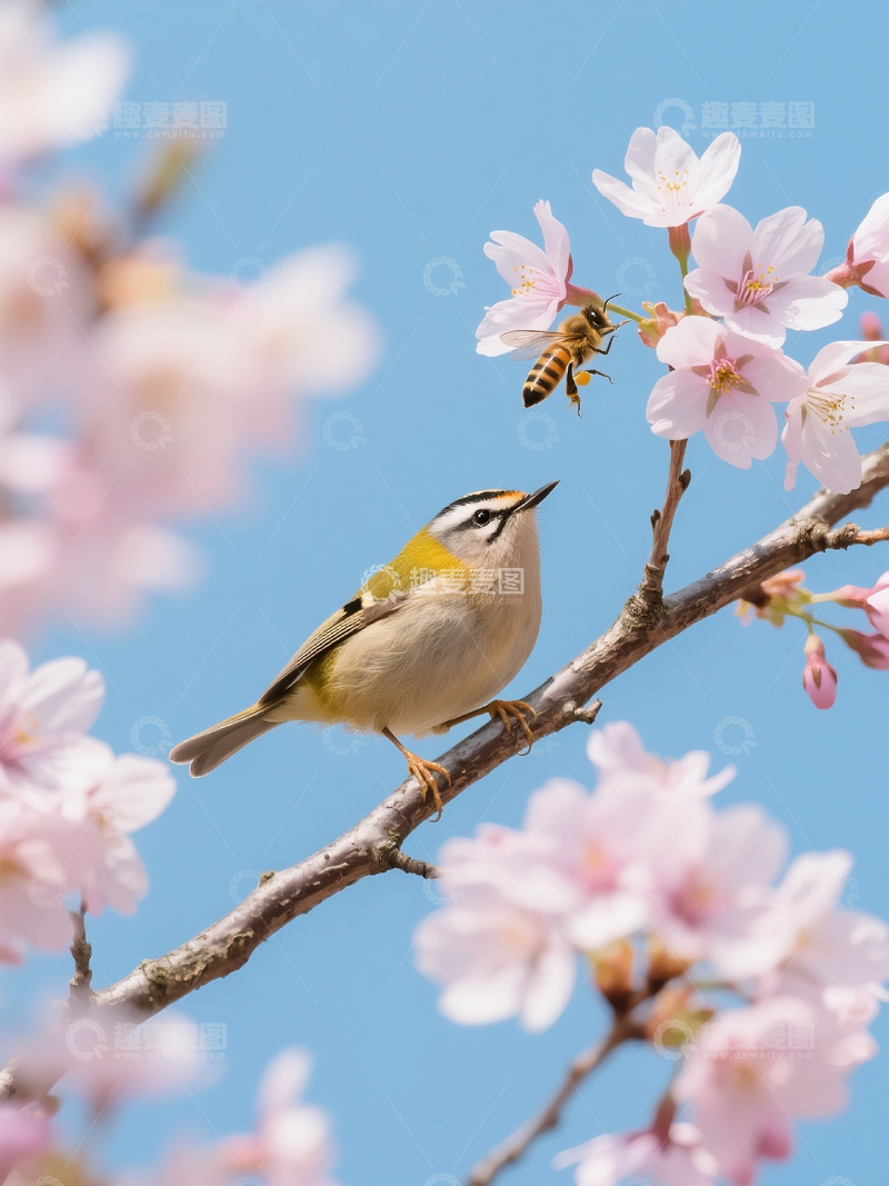 高清大图下载【趣麦麦图】樱花枝头特写