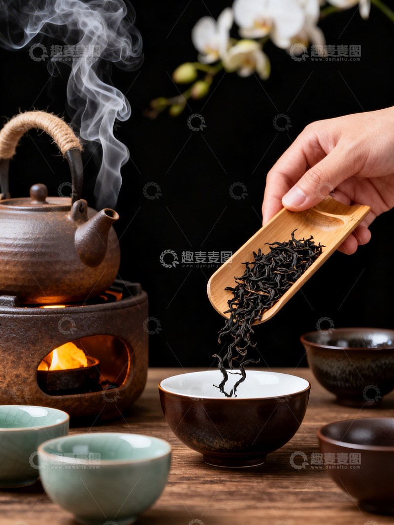 高清大图下载【趣麦麦图】新中式禅意茶道场景3