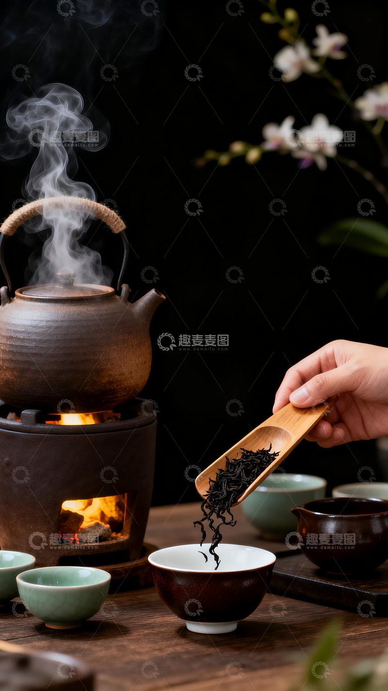 高清大图下载【趣麦麦图】新中式禅意茶道场景4