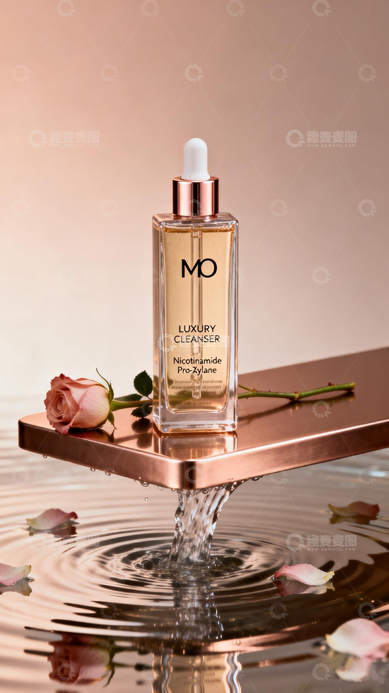高清大图下载【趣麦麦图】奢华洁面乳精致展示