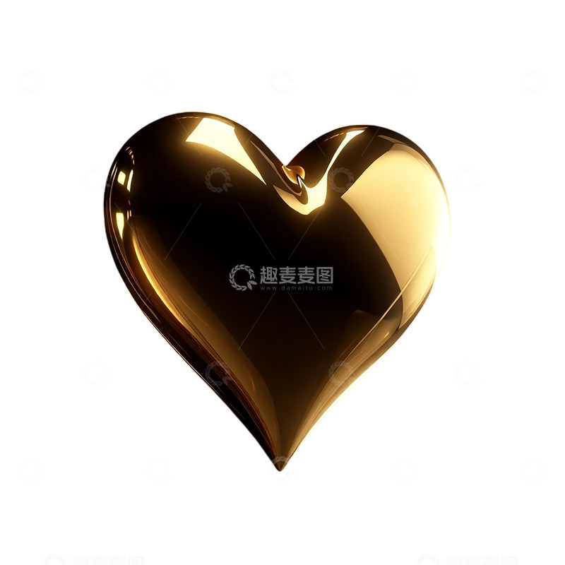 高清大图下载【趣麦麦图】闪耀金属心形的永恒魅力