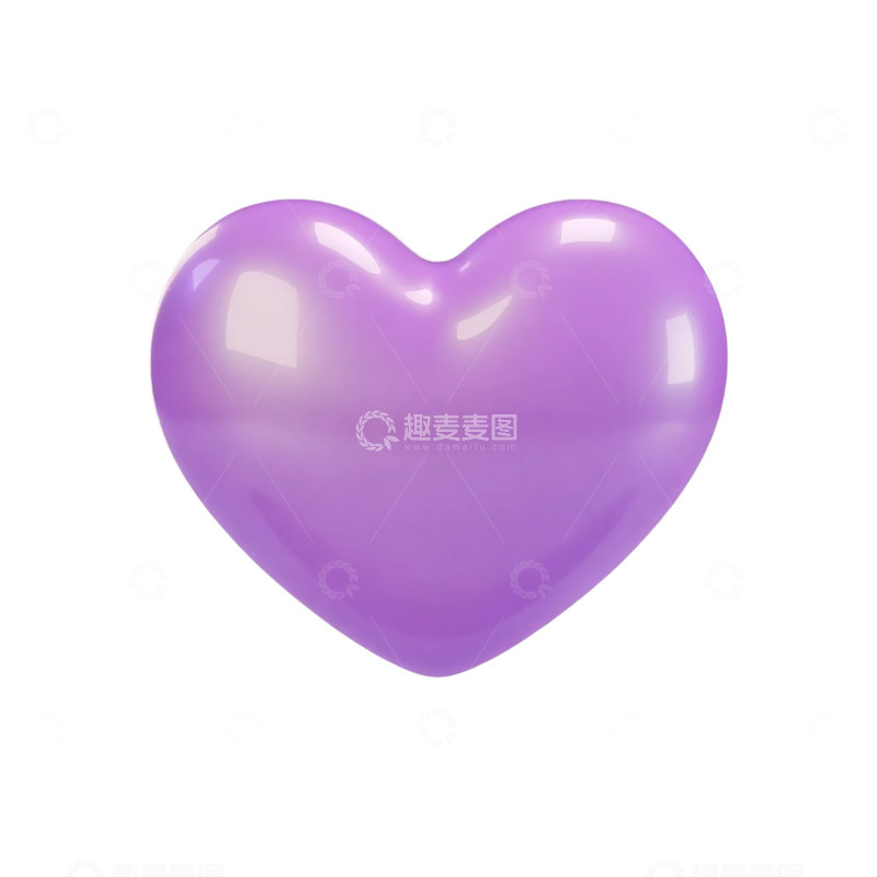 高清大图下载【趣麦麦图】梦幻紫色心形光影盛宴