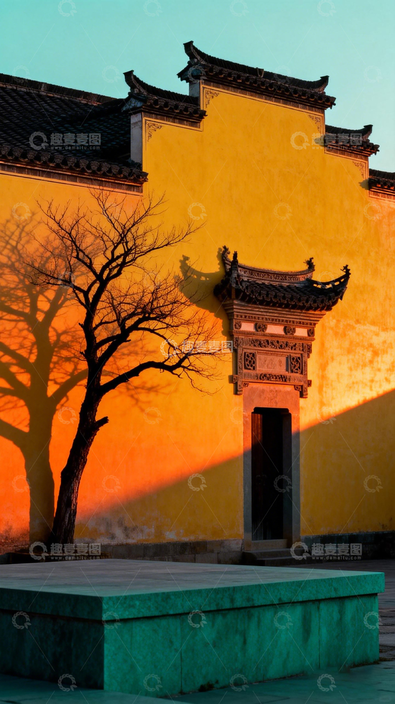 高清大图下载【趣麦麦图】古典建筑黄昏美景