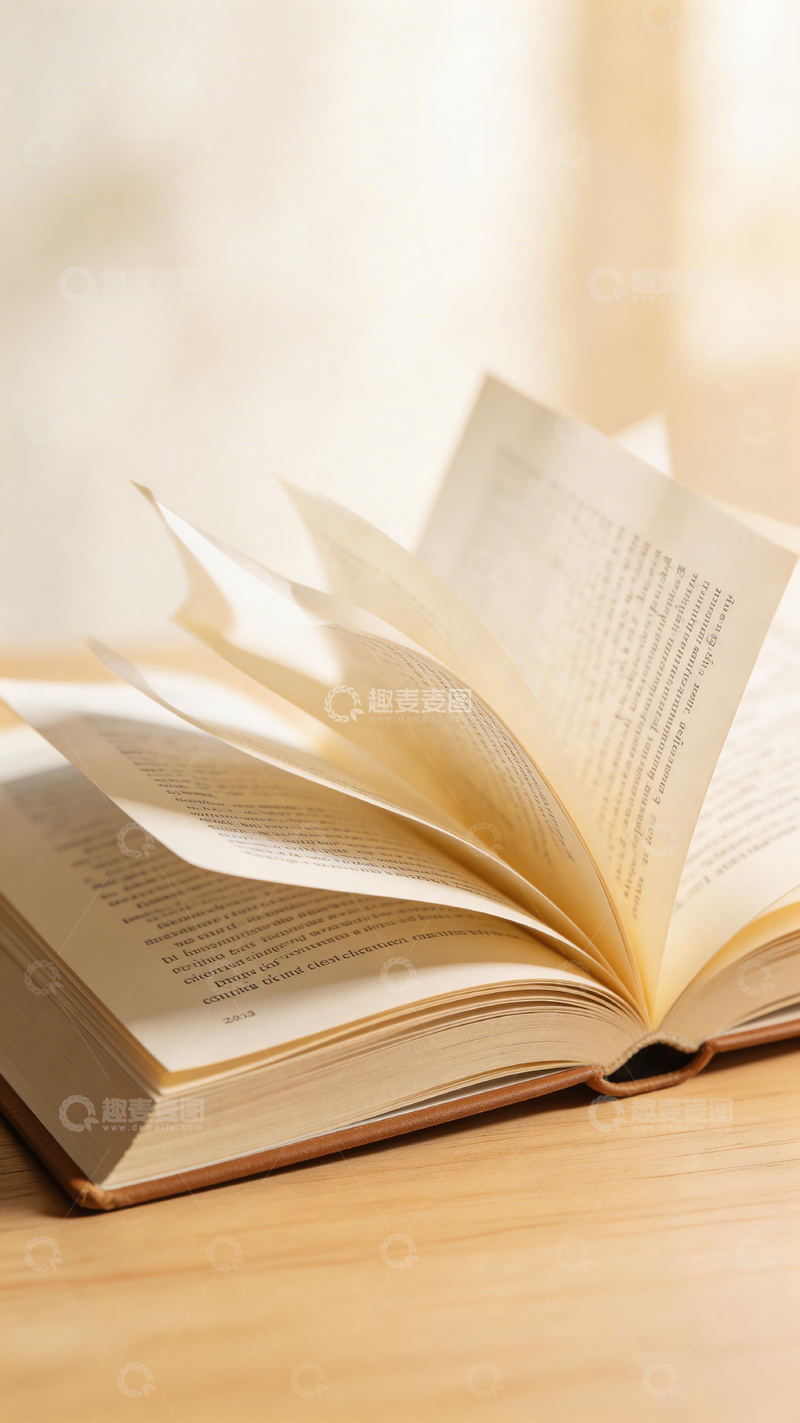高清大图下载【趣麦麦图】暖光书香静读时光