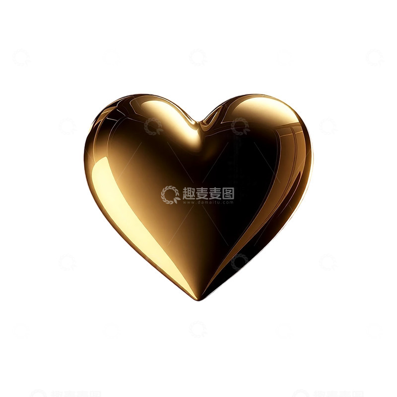 高清大图下载【趣麦麦图】光影交织的金色心形奇迹