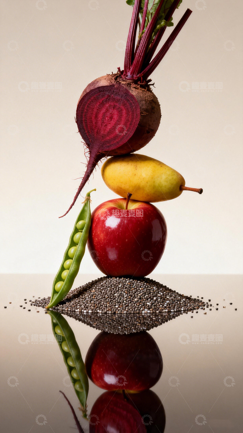 高清大图下载【趣麦麦图】创意堆叠水果蔬菜静物摄影