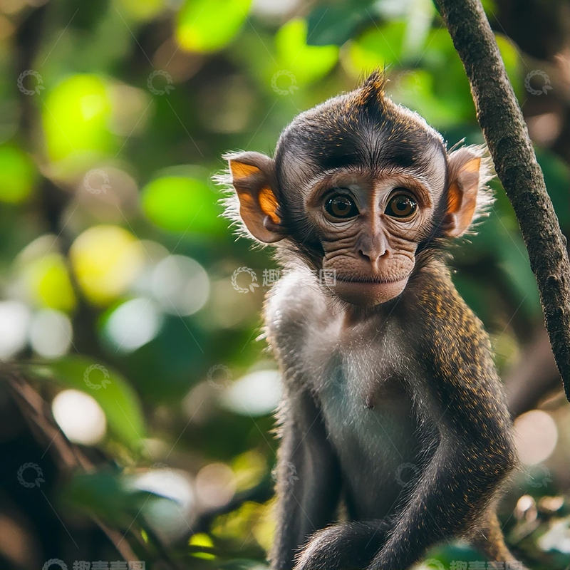 高清大图下载【趣麦麦图】树梢上的神秘生灵
