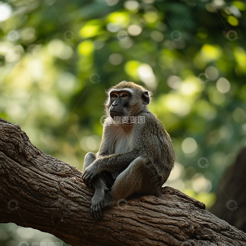高清大图下载【趣麦麦图】丛林中的孤独守望者