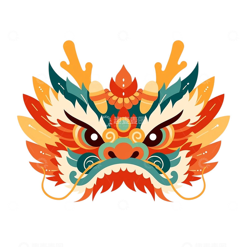 高清大图下载【趣麦麦图】神话中的龙颜霸气腾空