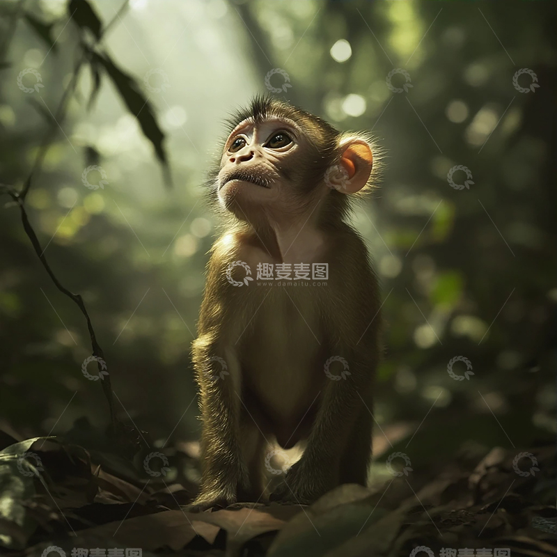 高清大图下载【趣麦麦图】森林中孤独的萌芽