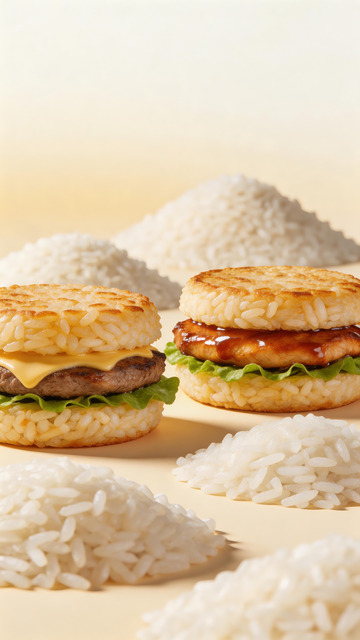 黄金照烧米汉堡摄影1