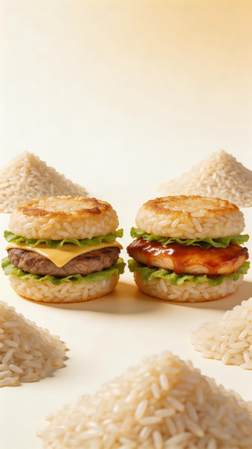 黄金照烧米汉堡摄影4