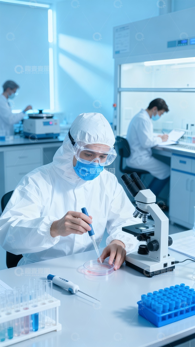 高清大图下载【趣麦麦图】实验室科研人员在工作医学医疗