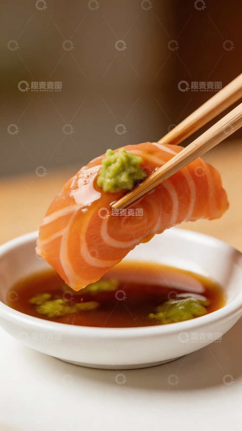 高清大图下载【趣麦麦图】三文鱼美食展示摄影1