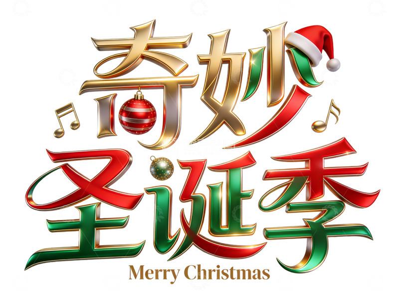 高清大图下载【趣麦麦图】奇妙圣诞季节庆海报设计素材