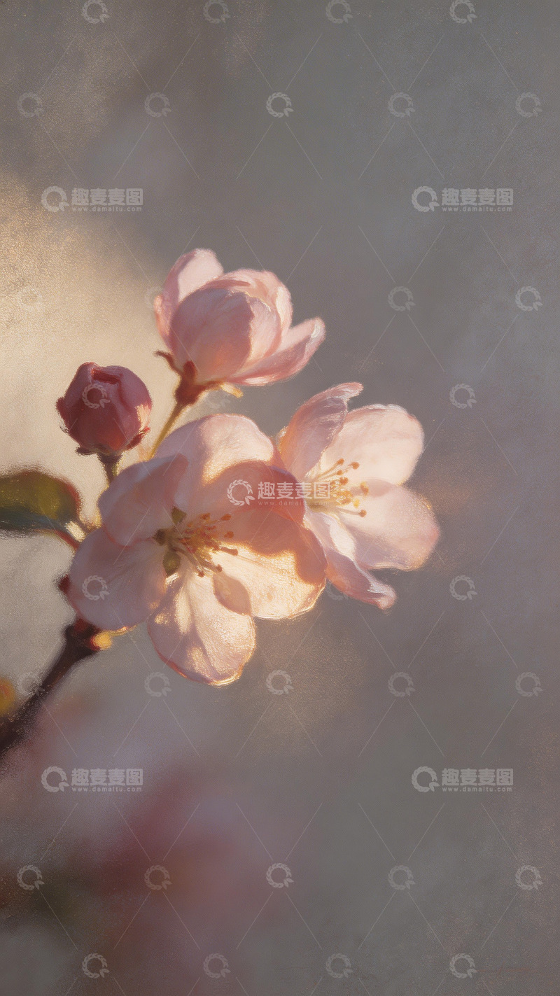 高清大图下载【趣麦麦图】樱花近景特写