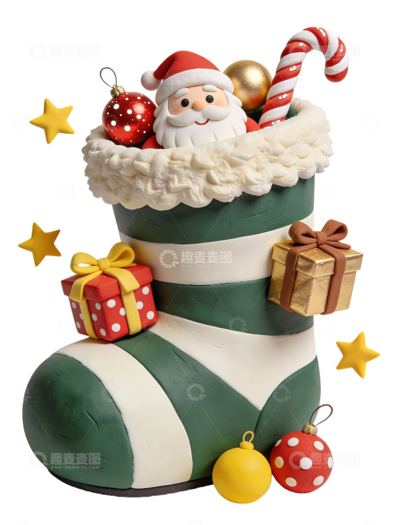 高清大图下载【趣麦麦图】圣诞主题蛋糕装饰设计素材