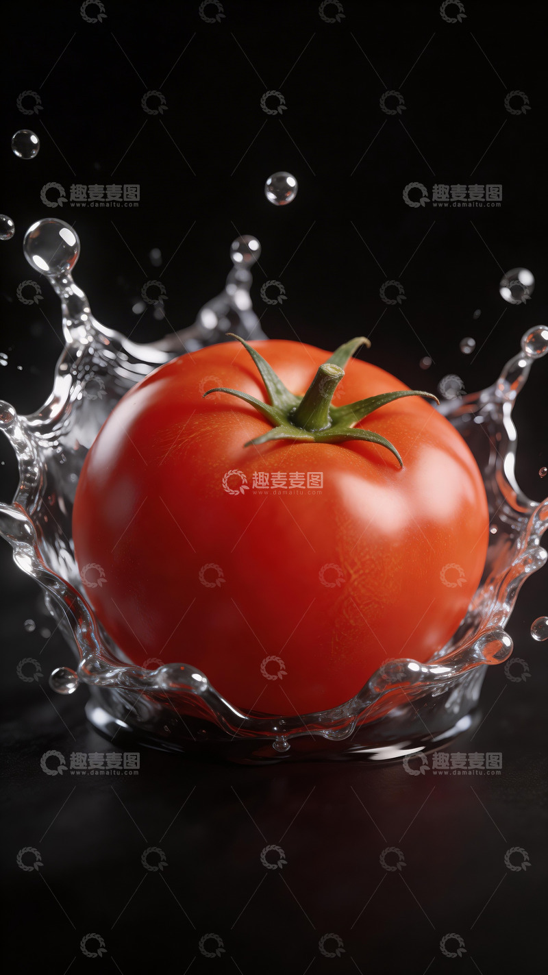 高清大图下载【趣麦麦图】入水的番茄2