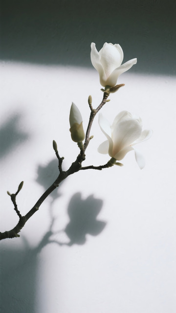 白玉兰花朵特写5