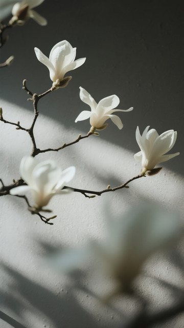 白玉兰花朵特写
