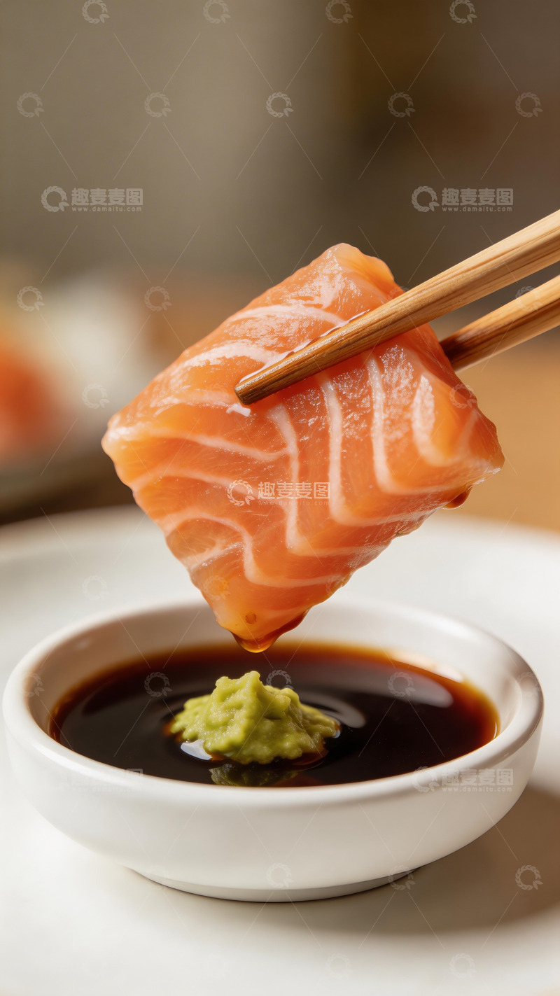 高清大图下载【趣麦麦图】三文鱼美食展示摄影3