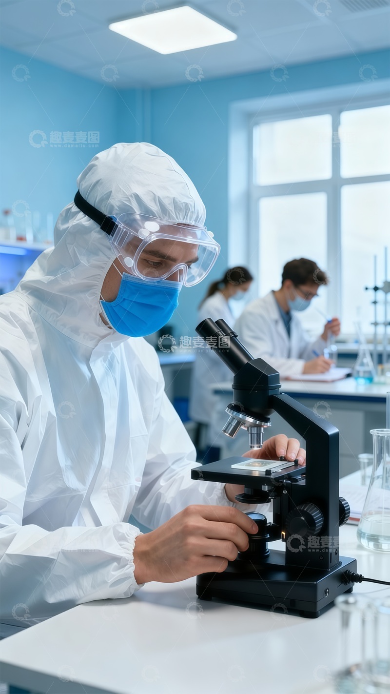 高清大图下载【趣麦麦图】实验室科研人员在工作广告医疗